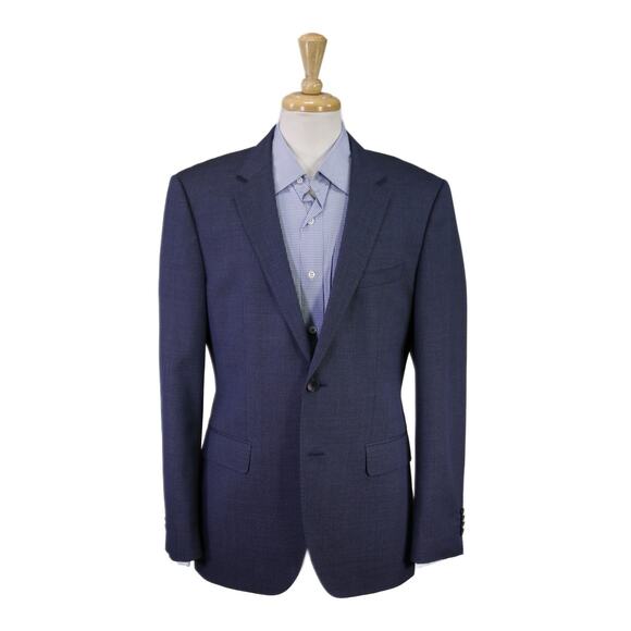 Hugo Boss The James Blue Woven Guabello Wool 2-Btn Sportcoat Blazer 40R - Picture 1 of 11
